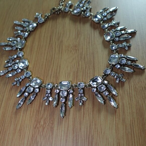 Banana Republic Gold Bejeweled Statement Necklace - Picture 6 of 10